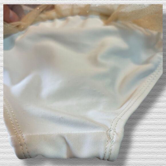 Floatimini heart tutu white gold tutu swimsuit Size 5 - Picture 3 of 4